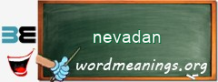 WordMeaning blackboard for nevadan